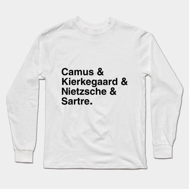 Existential Philosophers Long Sleeve T-Shirt by megaawesometees